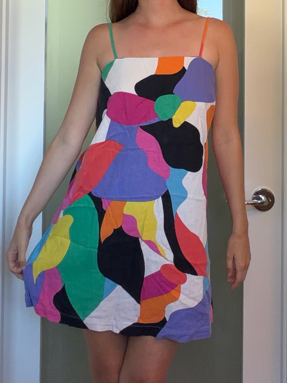 a new day Multicolor Abstract Mini Dress with Thin Straps